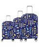 JD FRESH Combo of 3 Polyester Fabric Waterproof Trolley Bag Cover For 20 inch, 24 inch, 28inch Luggage Bag - Navy Blue