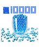 JD FRESH 10,000 Gel Blaster Bullets Eco-Friendly and Non-Toxic 7-8MM Water Beads - Blue