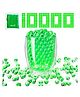 JD FRESH 10,000 Gel Blaster Bullets Eco-Friendly and Non-Toxic 7-8MM Water Beads - Green