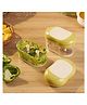 JD FRESH 2 PC 350 ml Chopper for Kitchen Use with 4 Sharp Stainless-Steel Blades for Fruits & Vegetable Cutter for Kitchen - Green