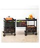 JD FRESH 2 Tier Kitchen Trolley With Wheels to Store Your Kitchen Accessories Items - Black