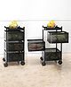 JD FRESH 3 Tier Kitchen Trolley With Wheels to Store Your Kitchen Accessories Items - Black