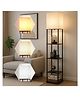 JD FRESH 5 Tier Metal Floor Lamp With 3 Adjustable Color Mode For Living-Study Room and Bedroom - Black