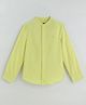 One Friday Cotton Woven Full Sleeves Solid Shirt - Yellow