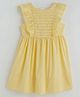 One Friday 100% Cotton Woven Sleeveless Frill Detailed Solid Dress - Yellow