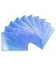 LINC Foolscap Button Document File Folder, Blue, Pack of 10
