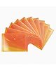 LINC Foolscap Button Document File Folder, Orange, Pack of 10