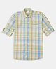 CAVIO Cotton Woven Full Sleeves Checked Shirt - Yellow