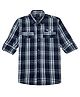 CAVIO Cotton Woven Full Sleeves Checked Shirt - Grey & Blue