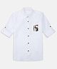 CAVIO Cotton Woven Full Sleeves Lets Go Play Text Back Embroidered Shirt - White
