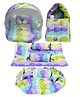 Fareto Combo of Baby Bed with Net Sleeping Bag 4 Pcs Bedding Set Nest set,Purple