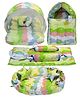 Fareto Combo of Baby Bed with Net Sleeping Bag 4 Pcs Bedding Set Nest set,Green