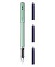Scrikss Primeo Medium Nib Fountain Pen | 3 Cartridges Included | Stainless Steel Nib & ABS Body | Mint | in Blister Pack