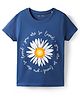 Kookie Kids Half Sleeves Round Neck You Are so Loved Printed T-Shirt - Navy Blue