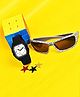 Fantasy World Set Of 3 Solid Analogue Watch Sunglasses & Rubliks Cube - Black