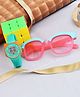 Fantasy World Colour Blocked Digital Watch With Sunglasses & Rubiks Cube - Green