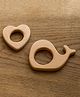 The Cheeky Kidzz Pack of 2 Baby Organic Neem Wood Teether Set BPA-Free, Anti-Bacterial and Anti-Fungal  Smooth Edges 6 to 24 Months BPA Free(MULTI)