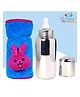 The Cheeky Kidzz Baby Stainless Steel Feeding 240ml Bottle Water Milk Juices Anti-Slip Feeder BPA Free With Cute Double Color Bottle Cover (LIGHT  BLUE)