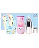 The Cheeky Kidzz Baby Stainless Steel Feeder Liquids Milk Juices Anti-Slip Feeding 240ml Bottle With Bottle Cover and 3 Cotton Bibs (PINK)