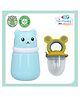 The Cheeky Kidzz Baby Skin Care Powder Talcum Puff Case Cum Container Box | Fruit Vegetable Food Feeder Ear Shape Nibbler Teether BPA Free(ASSORTED)