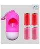 The Cheeky Kidzz Baby Disposable Diaper Bags With Dispenser Waste 4 Refill Rolls/60 Bags Convenient Quick Disposal Trash  Leak And Odors Proof (PINK)