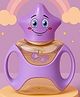 The Cheeky Kidzz Baby Feeding Silicone Nipple 160ml Bottle With Cute Star Attractive Print Cap Sipper For Milk Liquids Feeder BPA Free - Purple