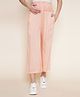Mine4Nine Rayon Woven Solid Maternity Trouser - Peach