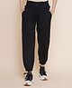 Mine4Nine Rayon Woven Solid Maternity Pant - Black