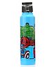 Gluman Stainless Steel Bottle With Avengers Print Light Blue - 1000 ml-Plastic Water Bottle