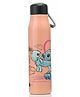 Gluman Stainless Steel Bottle With Stitch Print Peach - 750 ml-Plastic Water Bottle