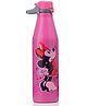 Gluman Botoru Minnie Mouse Stainless Steel Water Bottle Pink - 750 ml- Steel Water Bottle