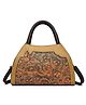 SYGA Women Vintage Embossed Tote Handbag  Elegant Pillow Shaped Shoulder Bag with Zipper Closure(Yellow)