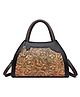 SYGA Women Vintage Embossed Tote Handbag  Elegant Pillow Shaped Shoulder Bag with Zipper Closure(Black)