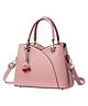 SYGA Women's Handbag with Zipper Closure Stylish Shoulder & Crossbody Bag with Cherry Charm (Pink)