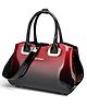 SYGA Women Glossy Ombre Handbag Elegant & Versatile Tote for Middle Aged with Sparkling Accents (Red & Black)