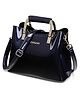 SYGA Women Elegant Glossy Handbag Stylish Bucket Bag for Modern Women (Blue)
