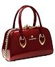 SYGA Women's Luxury Handbag | Diamond Lock & Chain Detail | Elegant Shoulder & Messenger Purse(Wine Red)