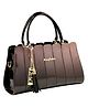 SYGA Elegant Color Contrast Tote Bag Horizontal Square Medium-Soft Handbag with Design for Everyday Use(Rose Golden)