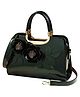 SYGA Women Elegant Floral Embossed Tote Bag Horizontal Square Design with Zipper Closure For Daily Use(Green)