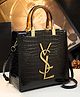 SYGA Women's Handbag | Stylish Vertical Square Tote with Zipper | Elegant Daily Bag for Office & Casual Use(Black)