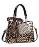 SYGA Women Leopard Print Large Capacity Handbag | Shoulder Bag with Zipper Closure (Khaki)