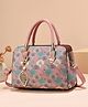 SYGA Women Stylish Tote Bag with Contrasting Colors Medium Capacity Daily Shoulder Handbag(Flower Pink)