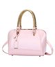 SYGA Women's Shell Handbag One-Shoulder Crossbody Bag with Golden Handle (Pink)