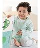 Tiber Taber 100% Cotton Woven Full Sleeves Striped Kurta & Pyjamas Set - Green
