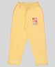 Kiwi 100% Cotton Knit Mini Mini Mol Text Printed Diaper Leggings - Yellow