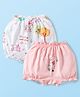 Babyoye Disney Single Jersey Knit Mid Thigh Bloomers With Winnie the Pooh Graphics Pack of 2 - Pink & White