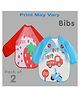 Sparkle Joy Full Sleeves Washable PVC Waterproof Bibs/Apron Pack Of 2 - (Print May Vary)