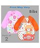 Sparkle Joy Full Sleeves Washable PVC Waterproof Bibs/Apron Pack Of 2 - (Print May Vary)