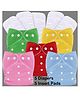 Sparkle Joy Reusable Solid Pocket Cloth Diapers With Inserts Pack of 5 - Multicolour