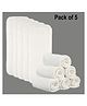 Sparkle Joy Pack of 5 Baby Adjustable Reusable Microfiber Bamboo Soaker Wet-Free Insert Pads For Cloth Diapers Nappies Quick Dry-(0-24 Months)